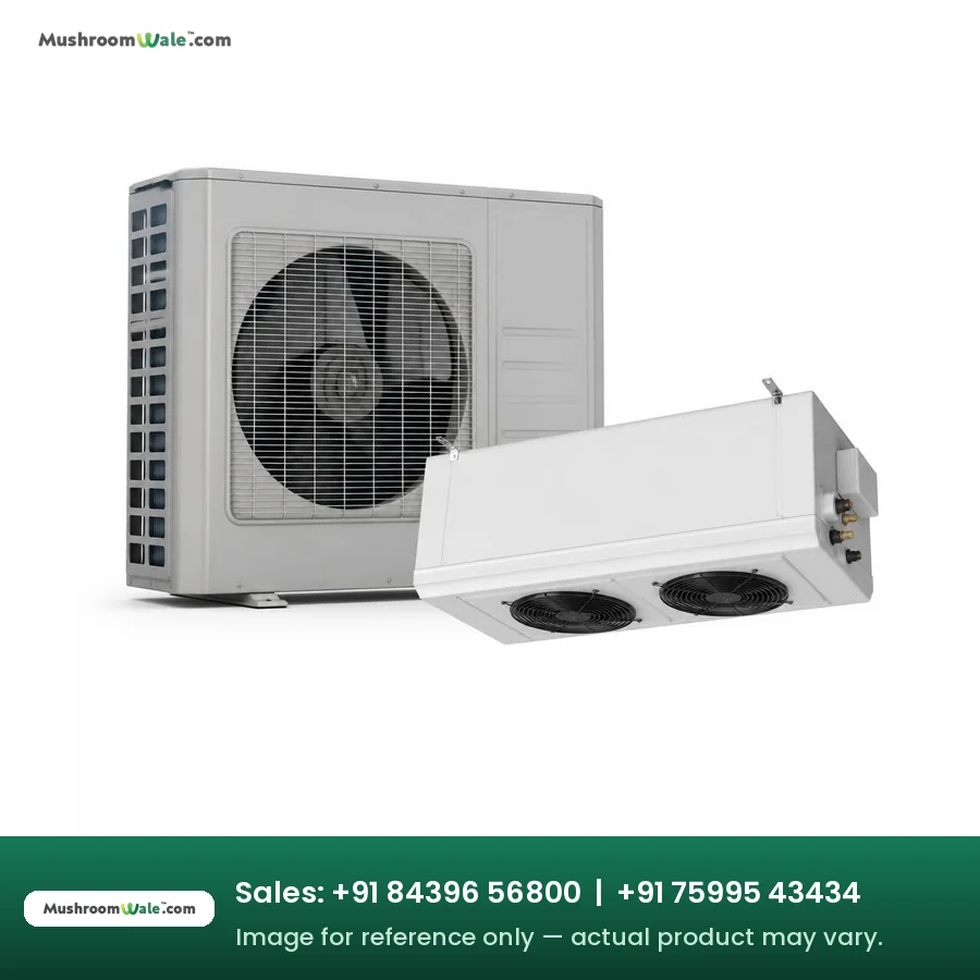 Daikin HMT outdoor condensing unit with indoor evaporator for mushroom room