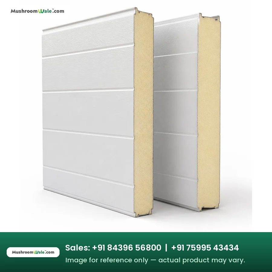 80mm PPGL PUF sandwich wall panels standing upright