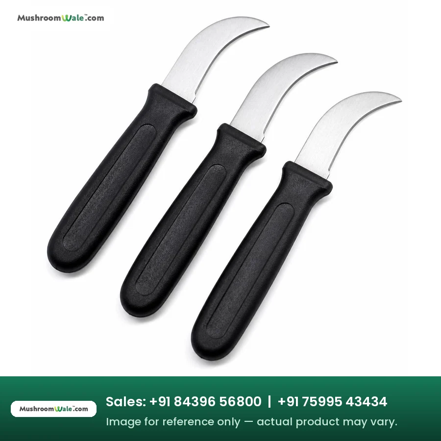 Button Mushroom Harvesting Knife (Black) — MushroomWale mushroom farming equipment